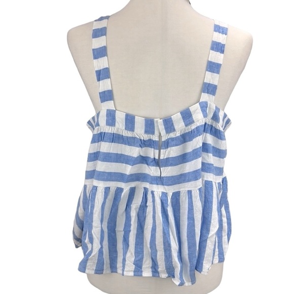Loft Striped Swing Blouse Blue - Picture 4 of 5